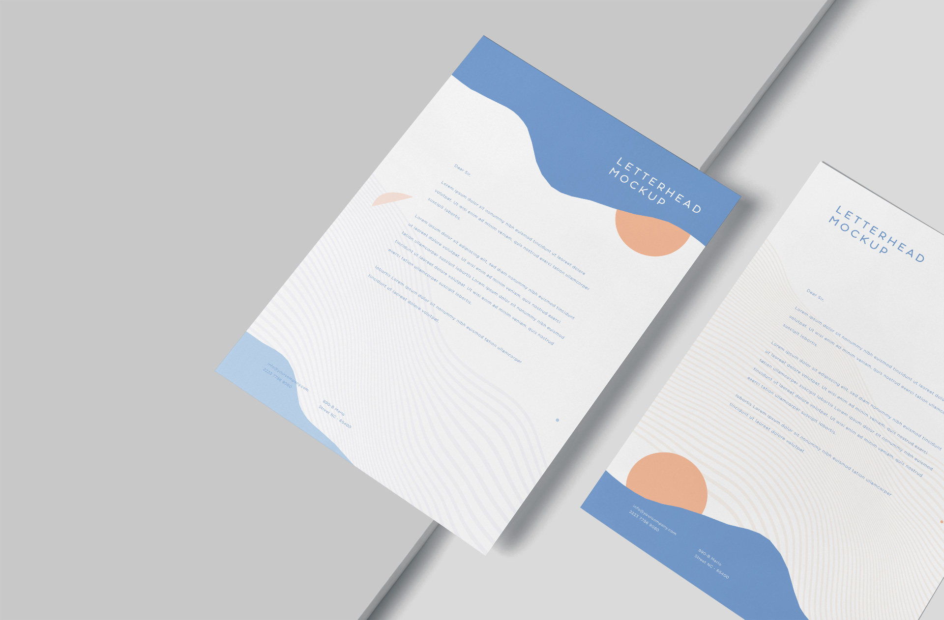 Minimalist Letterhead Mockup – Photorealistic PSD