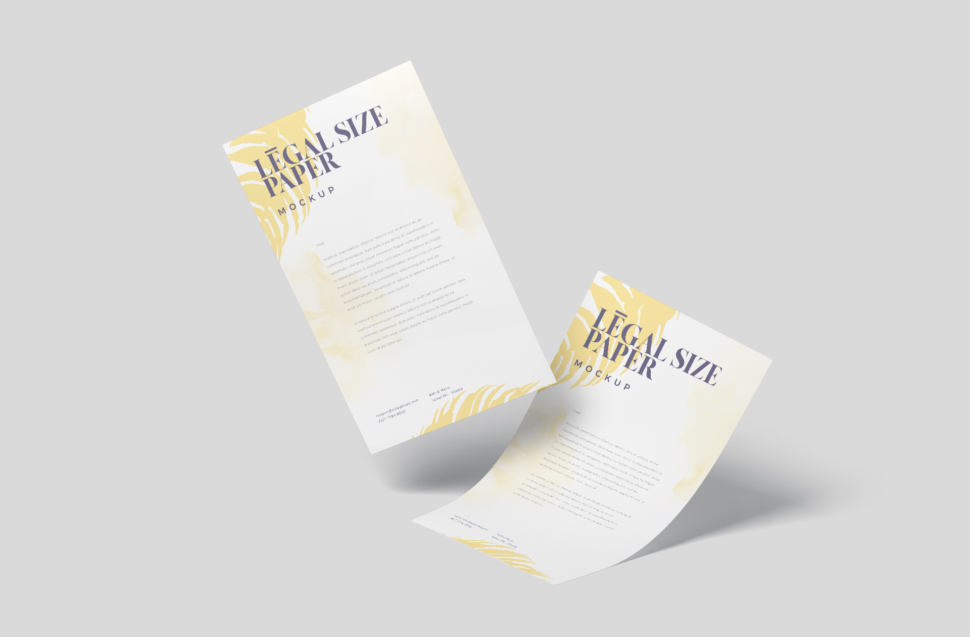 Legal Paper Mockup – Realistic Business Document PSD