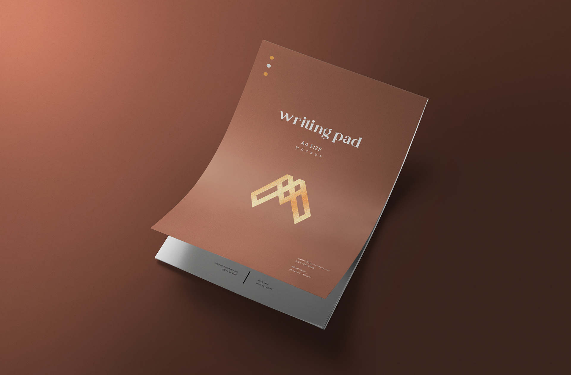Floating Writing Pad Mockup for Premium Branding