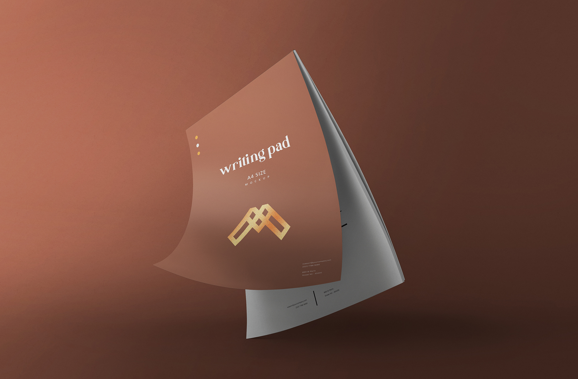 Minimalist Writing Pad Mockup with Clean Design