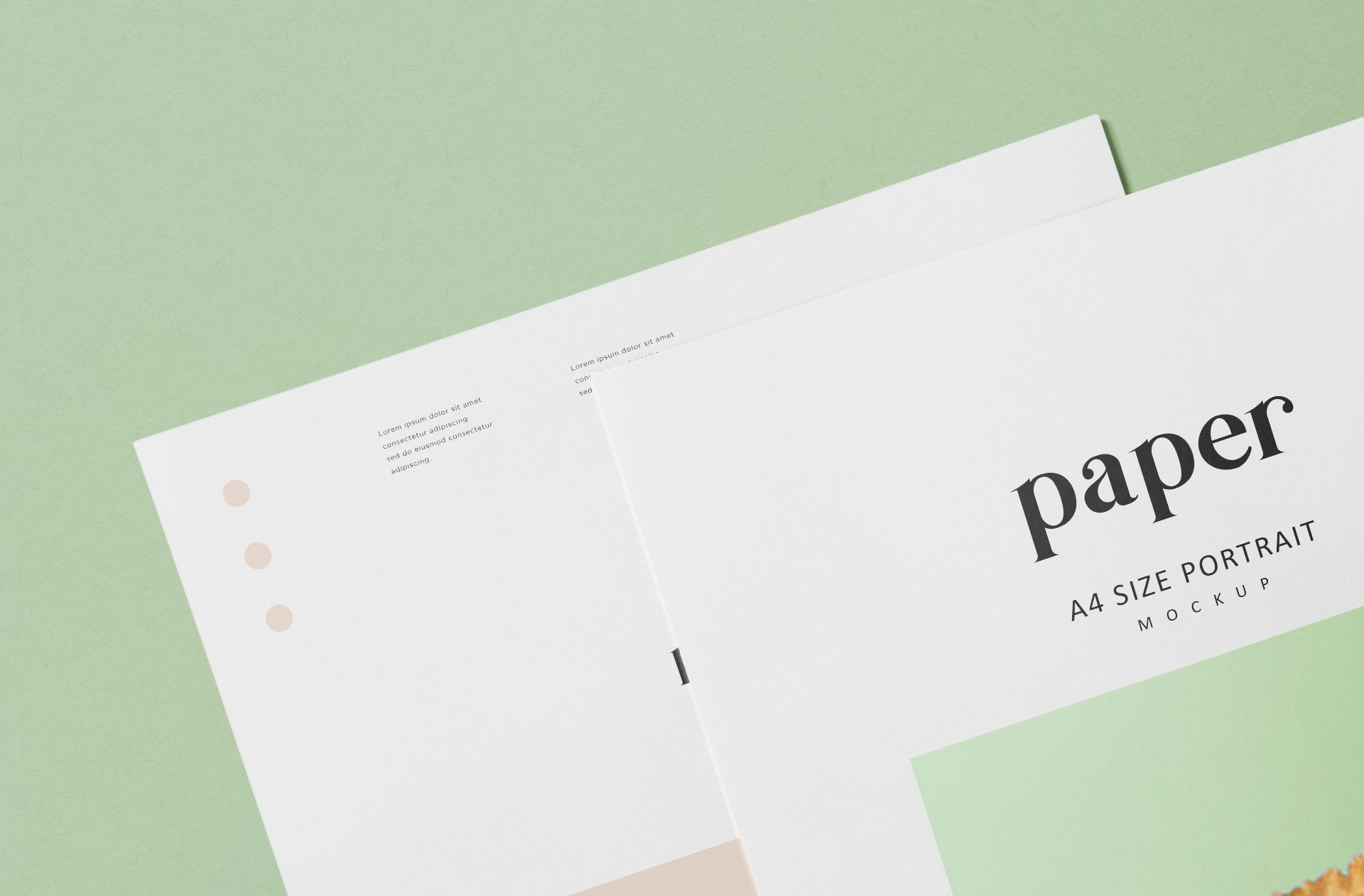 A4 paper mock-up