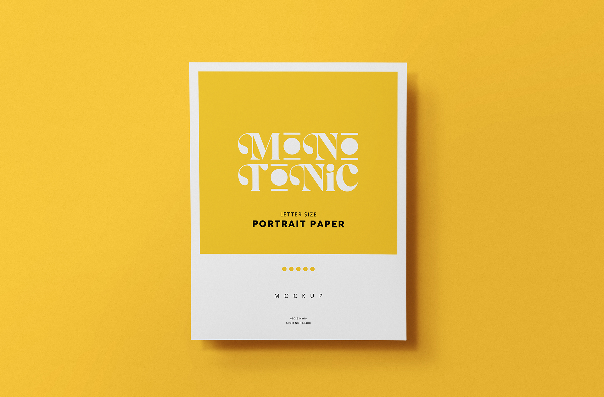 Realistic Letter Size Paper Mockup for Branding & Design