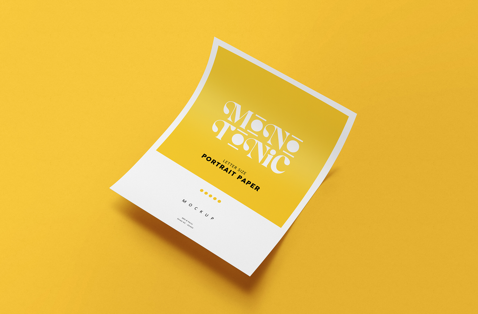 Floating Letter Size Paper Mockup for Professional Branding