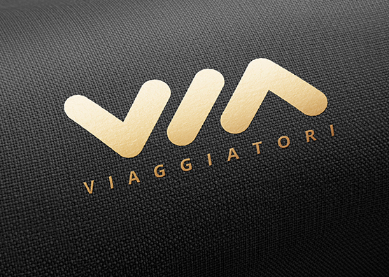 Gold Foil Logo Mockup on Fabric Texture