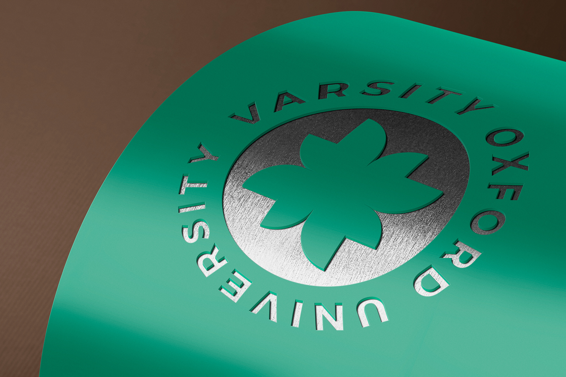 Embossed Metallic Logo mockup – University Style