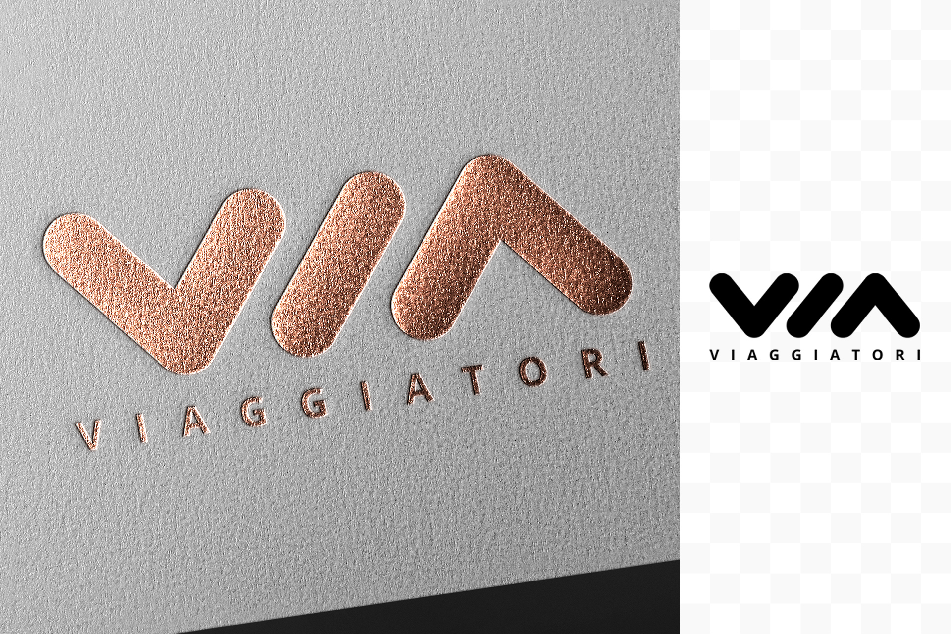 copper foil logo mockup