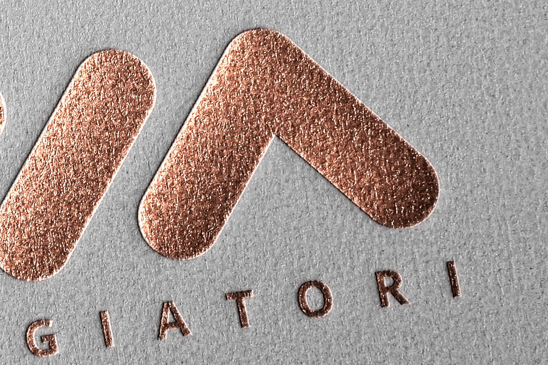 copper foil logo mockup