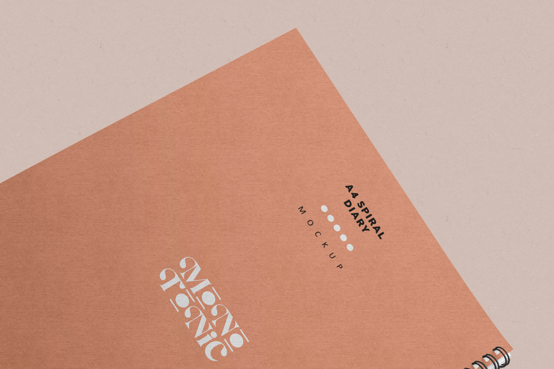 A4 spiral book mockup