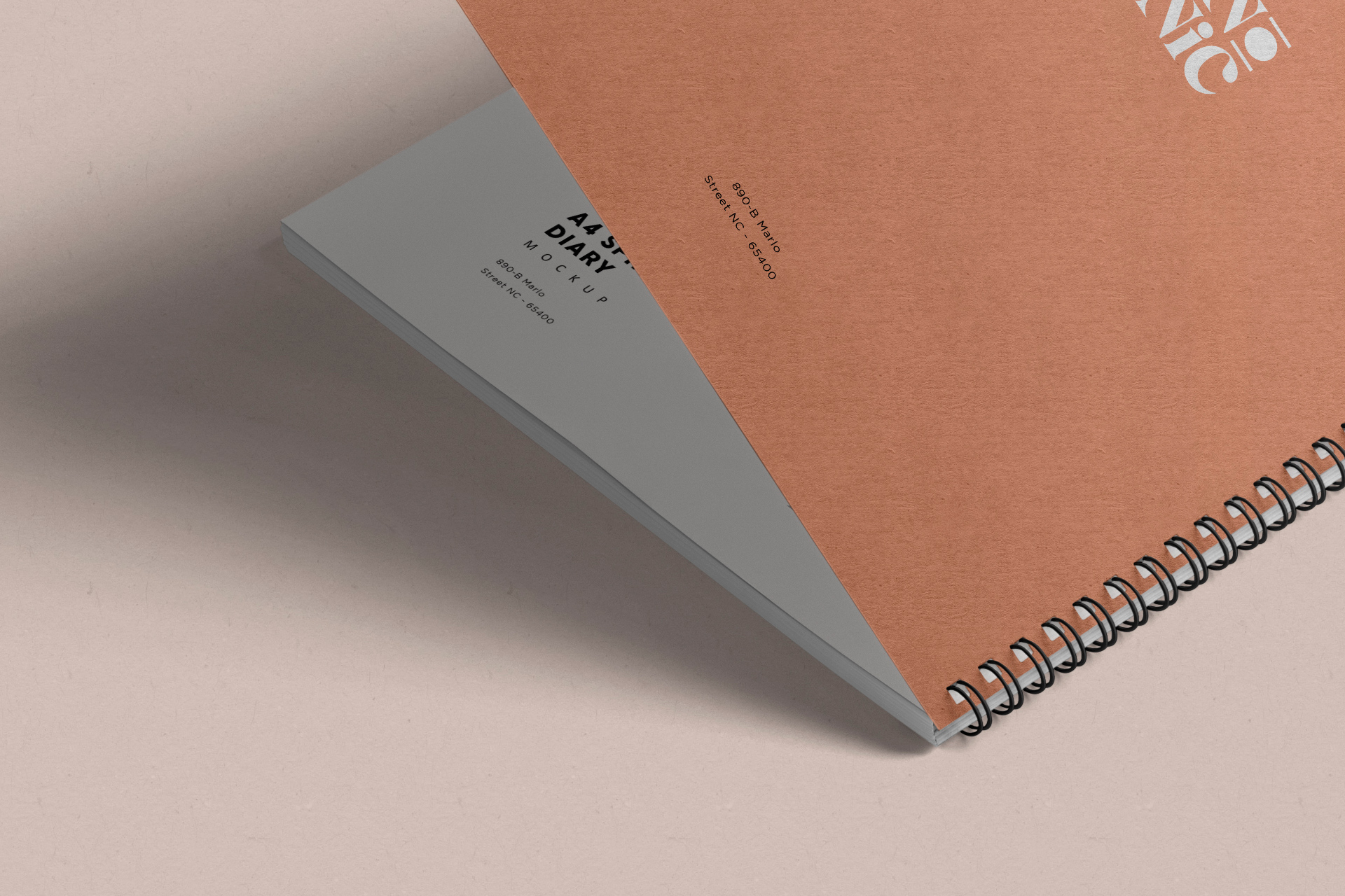 A4 spiral book mockup
