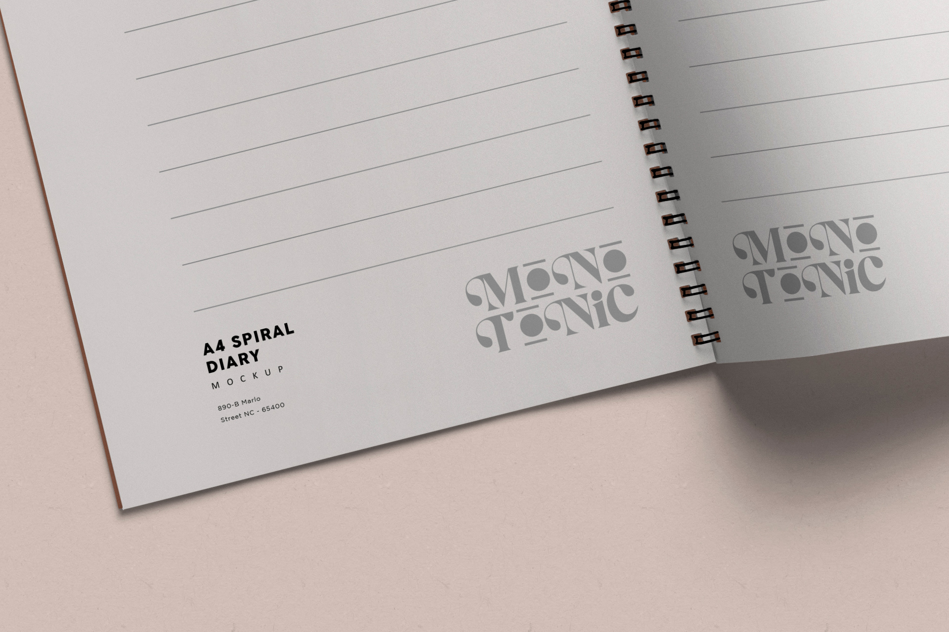 editable notebook mockup