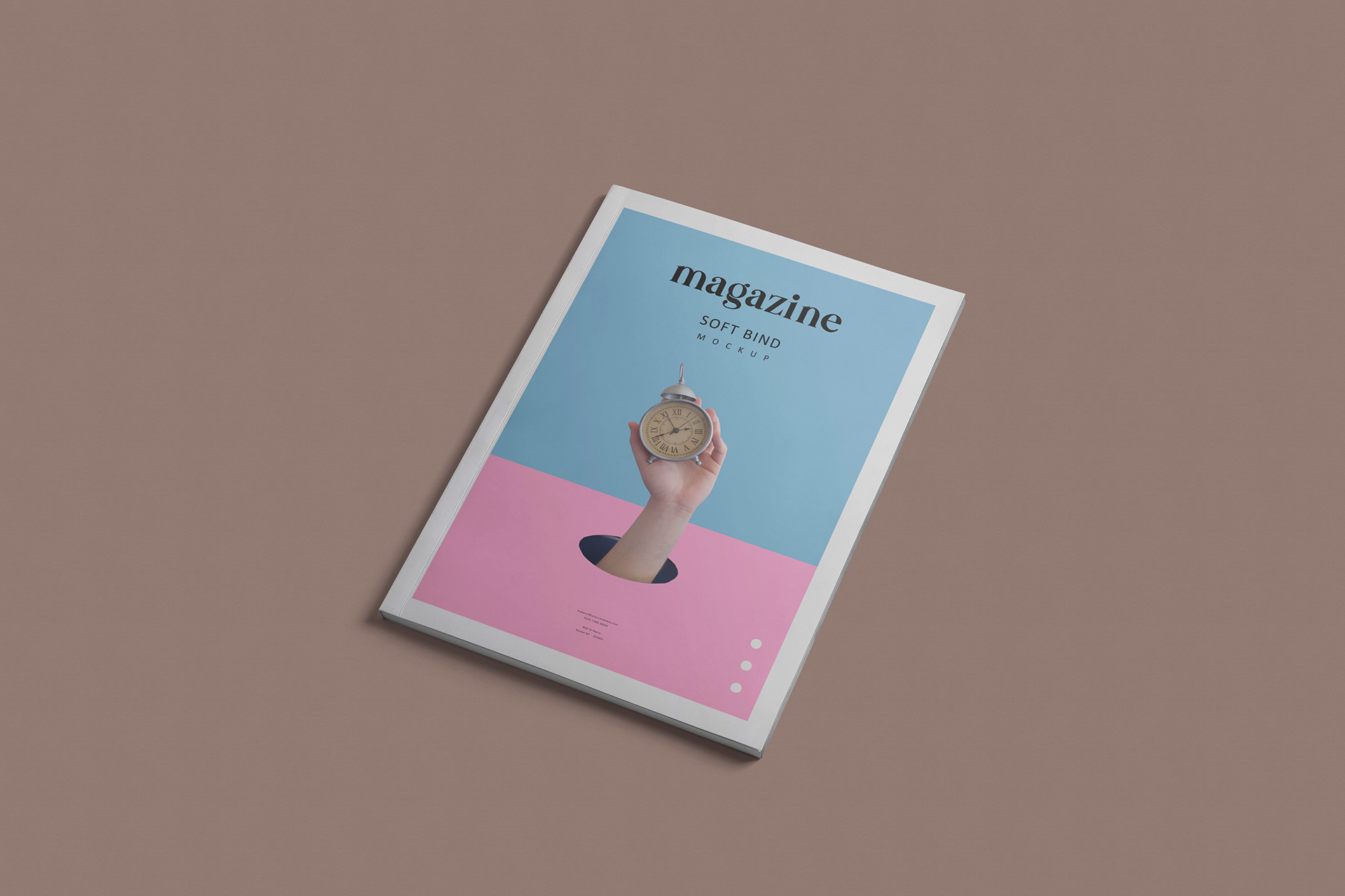 Flat Softcover Magazine Mockup Design
