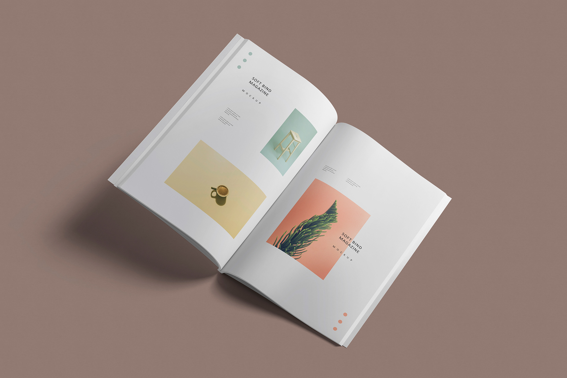 Top View Open Magazine mockup
