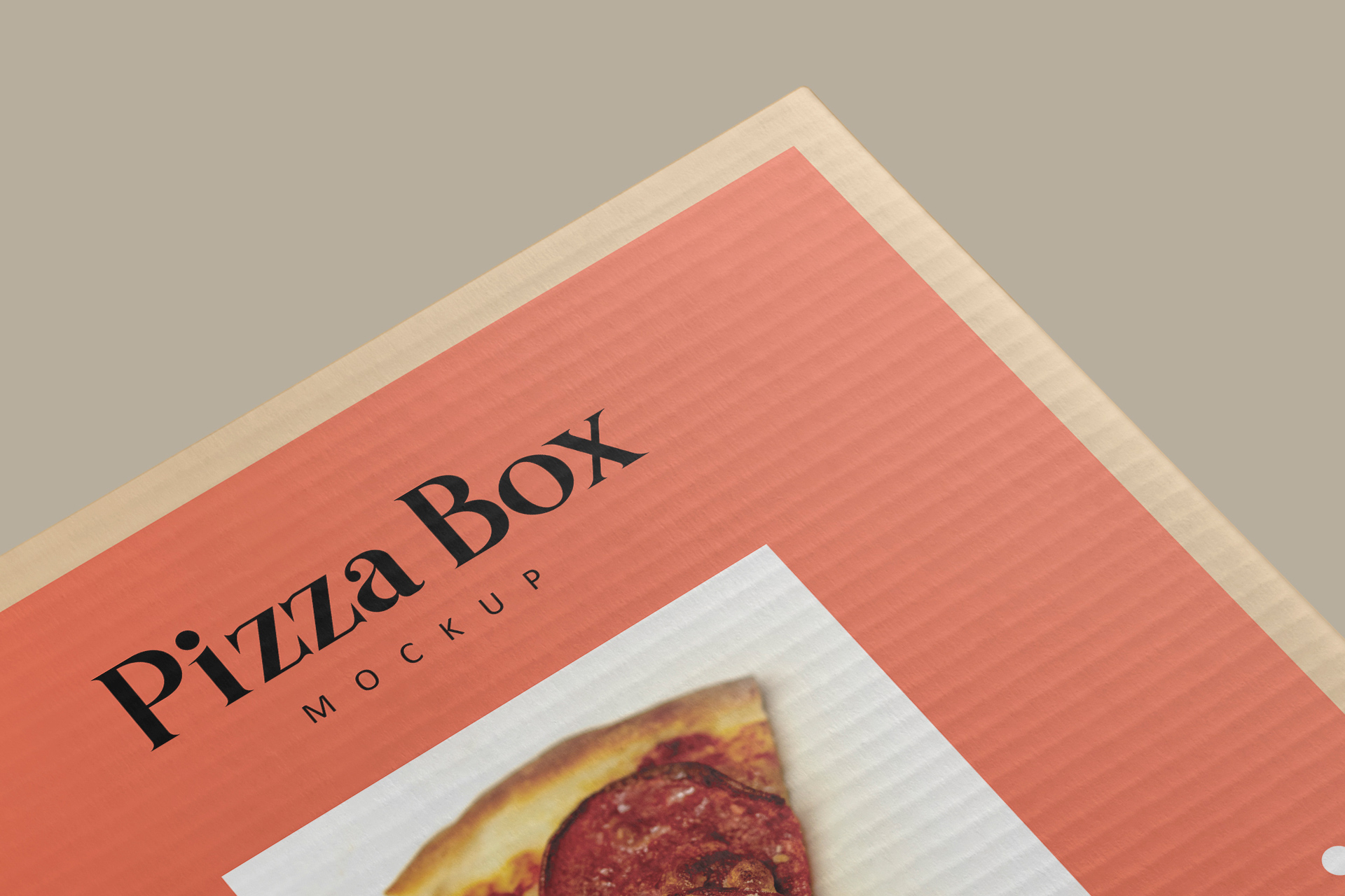 angled pizza box Mockup
