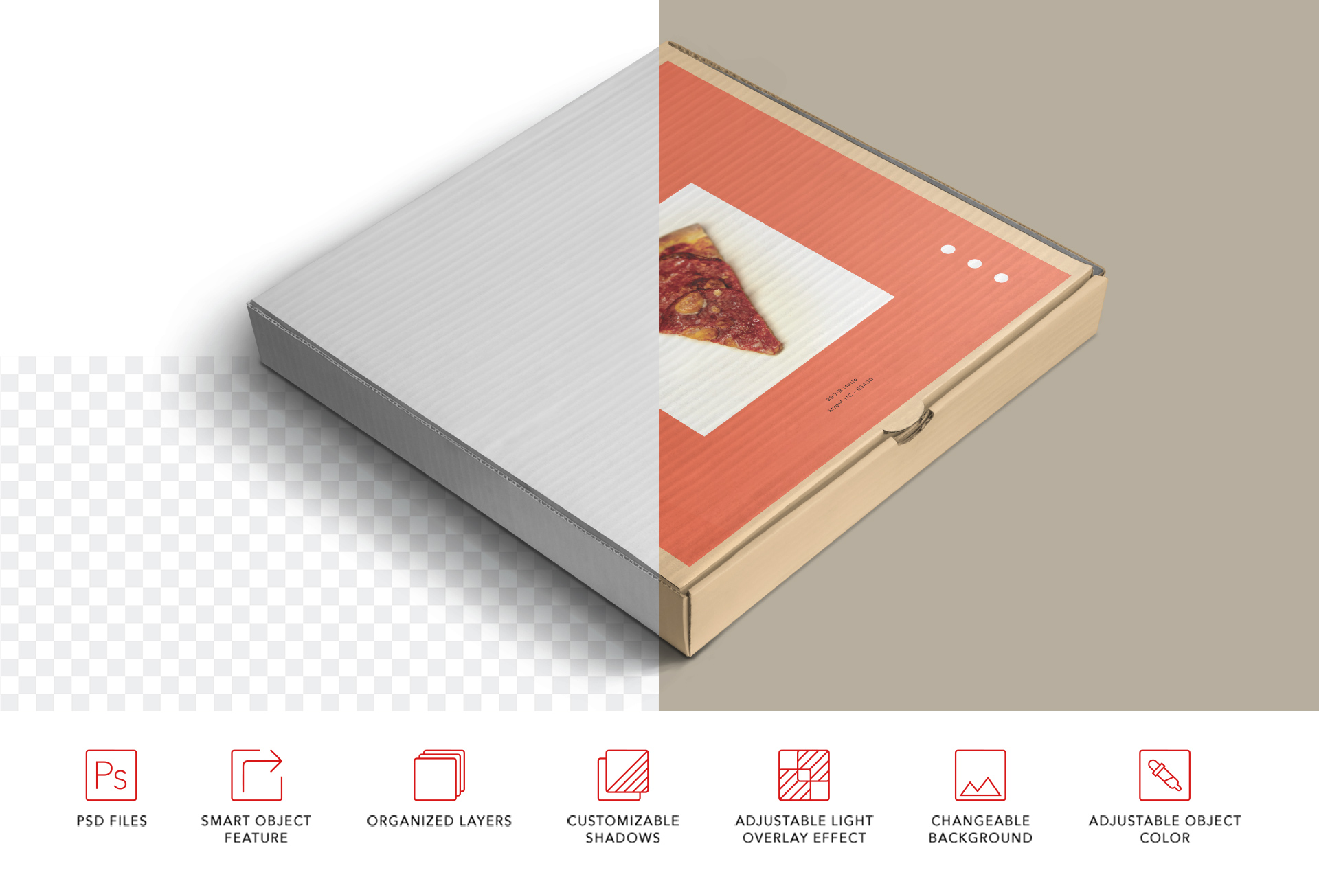 box template mockup