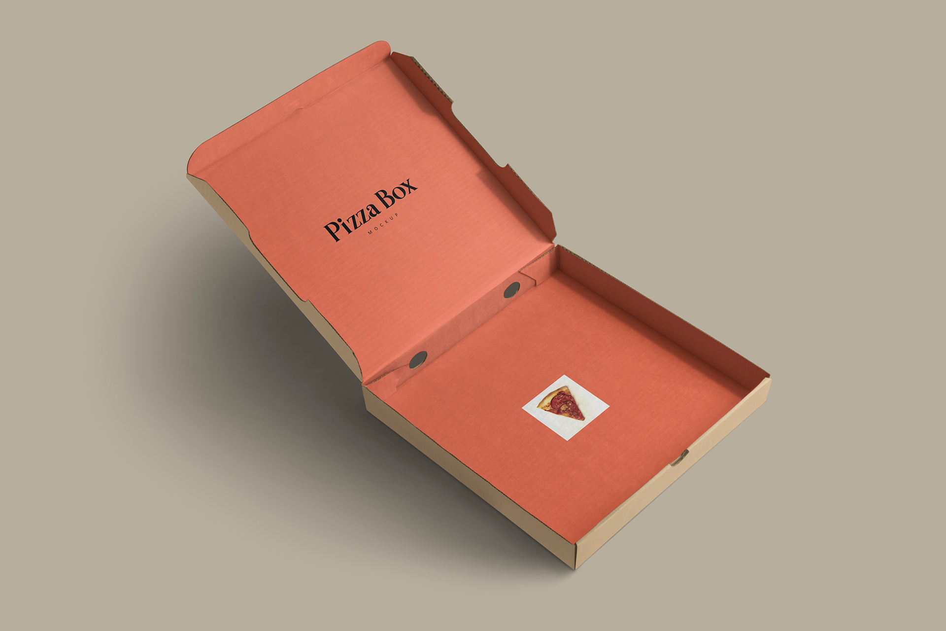 Open Pizza Box mockup Template