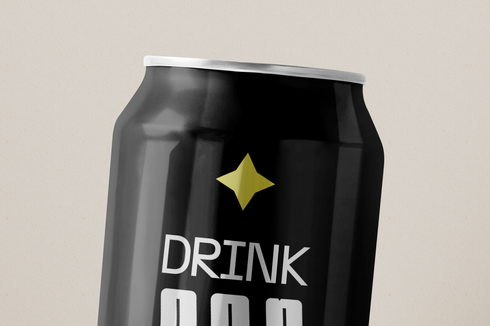 aluminum can mockup