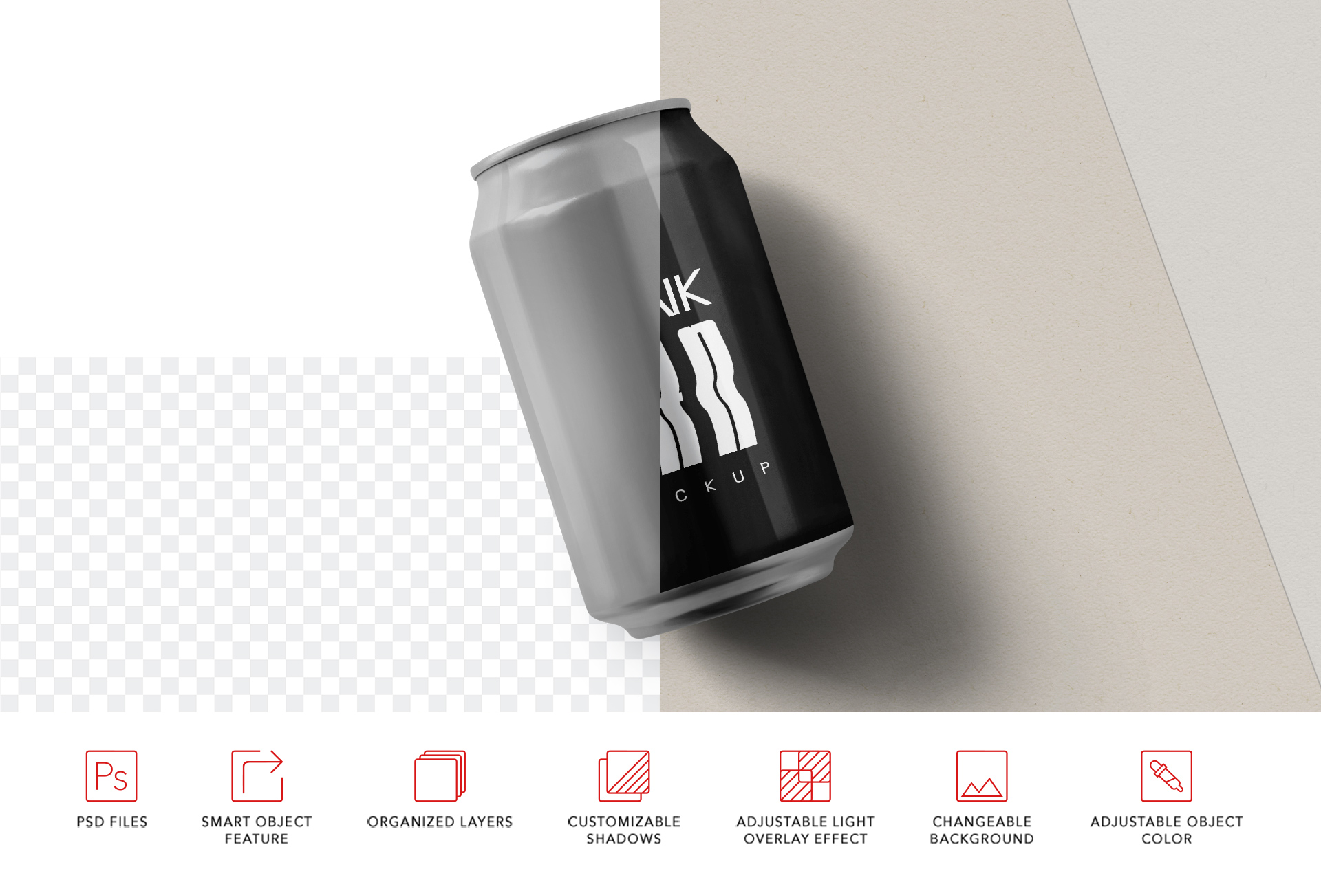 beverage can mockup