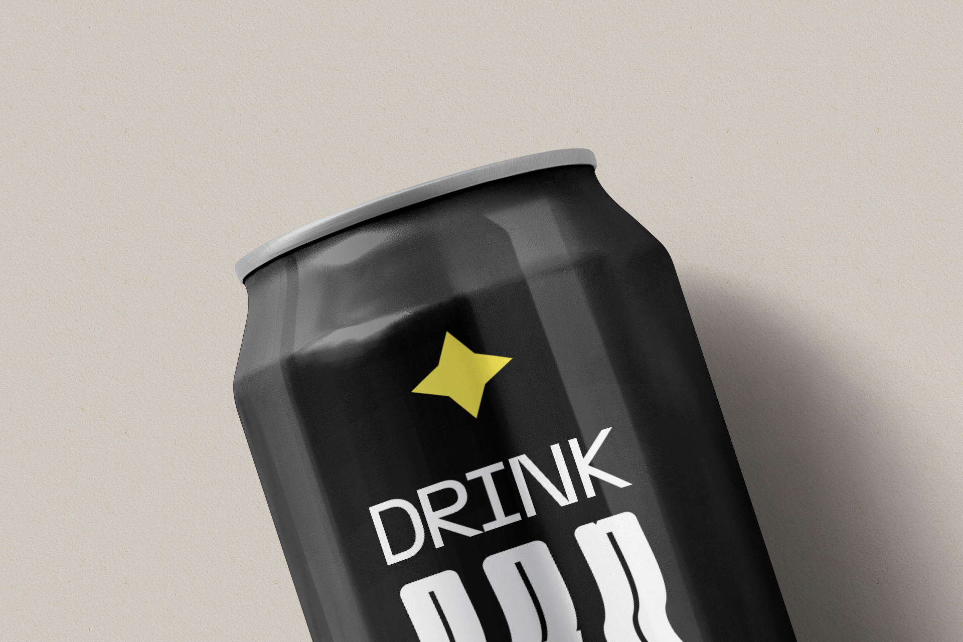 beverage can mockup