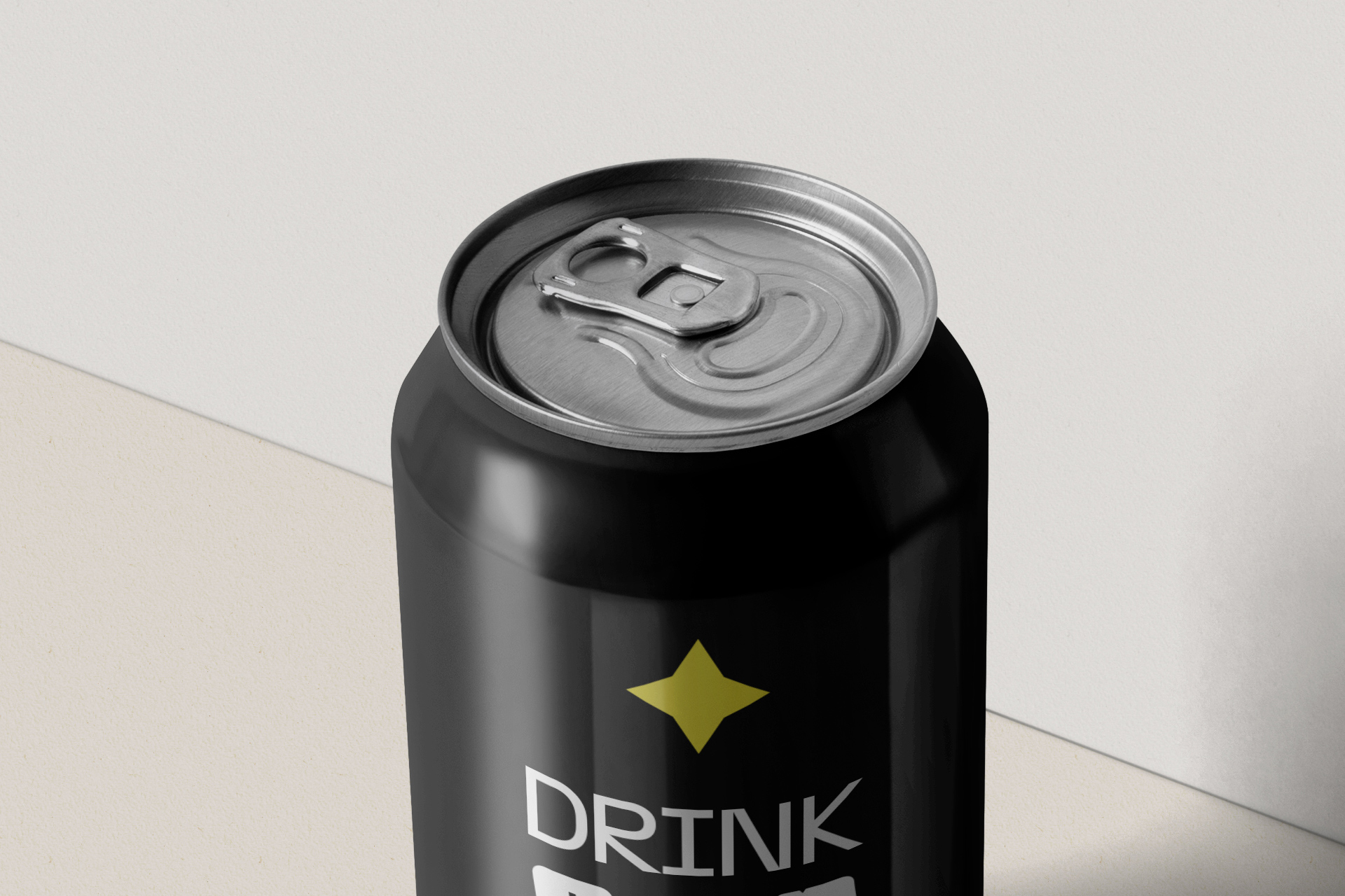 aluminum can mockup