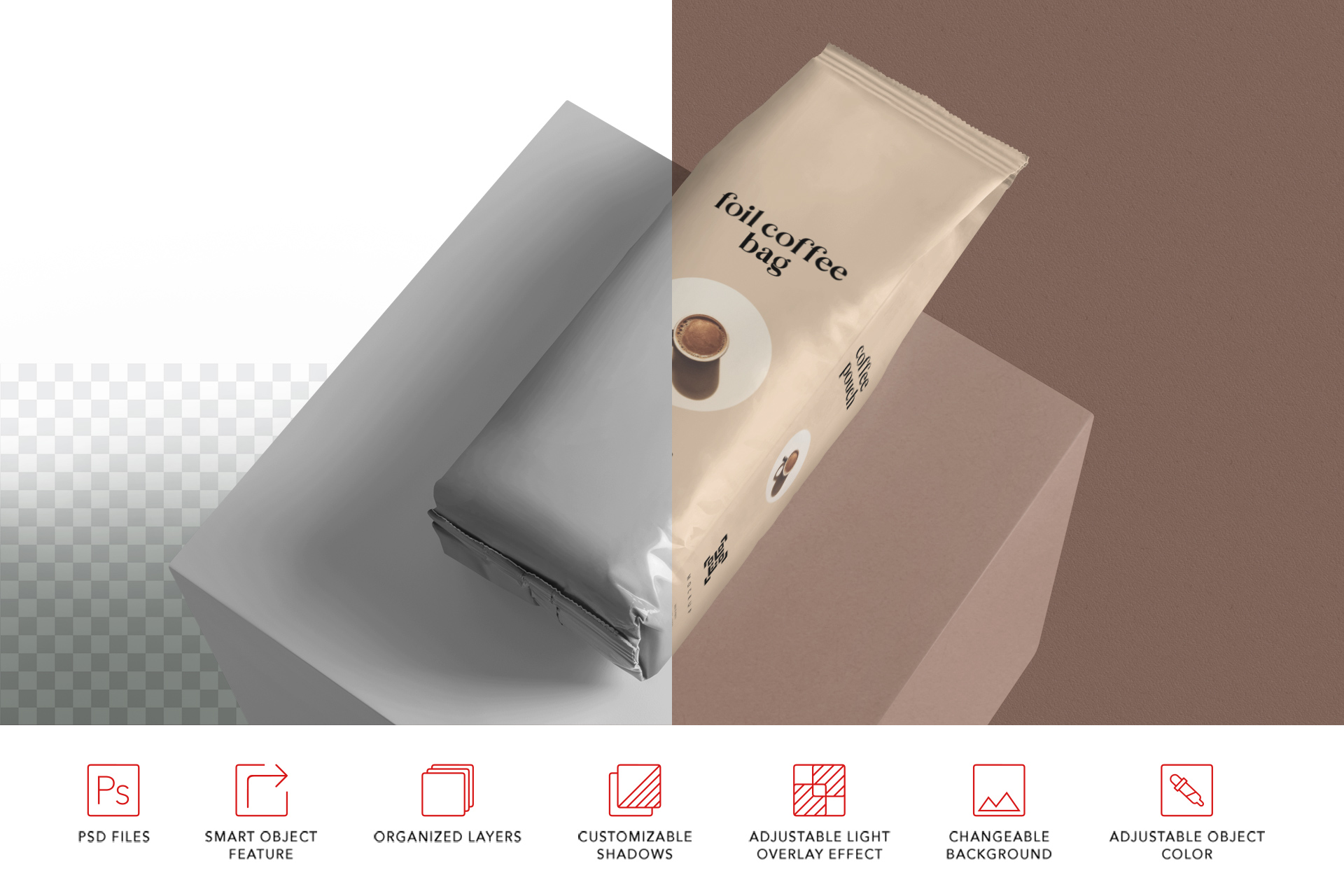 coffee label mockup