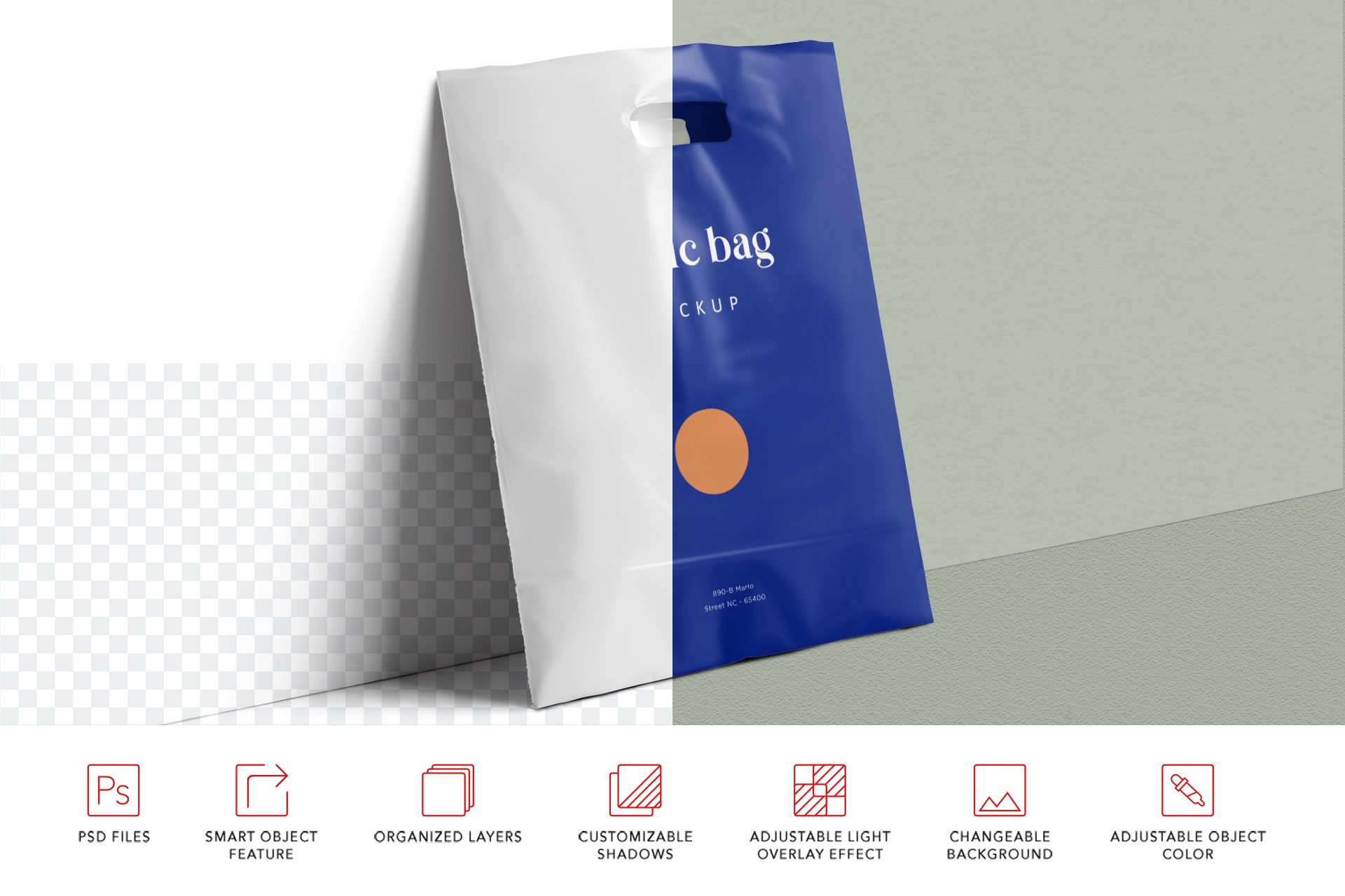 merchandise bag mockup