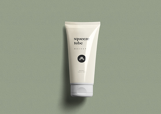 Front View Cosmetic Squeeze Tube Mockup