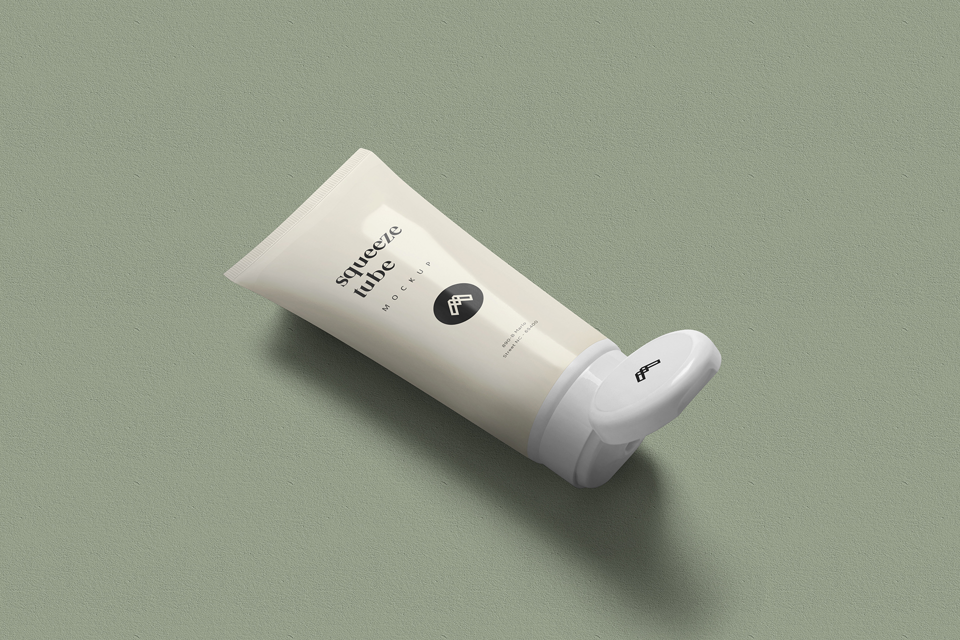 Open Flip-Cap Squeeze Tube Mockup