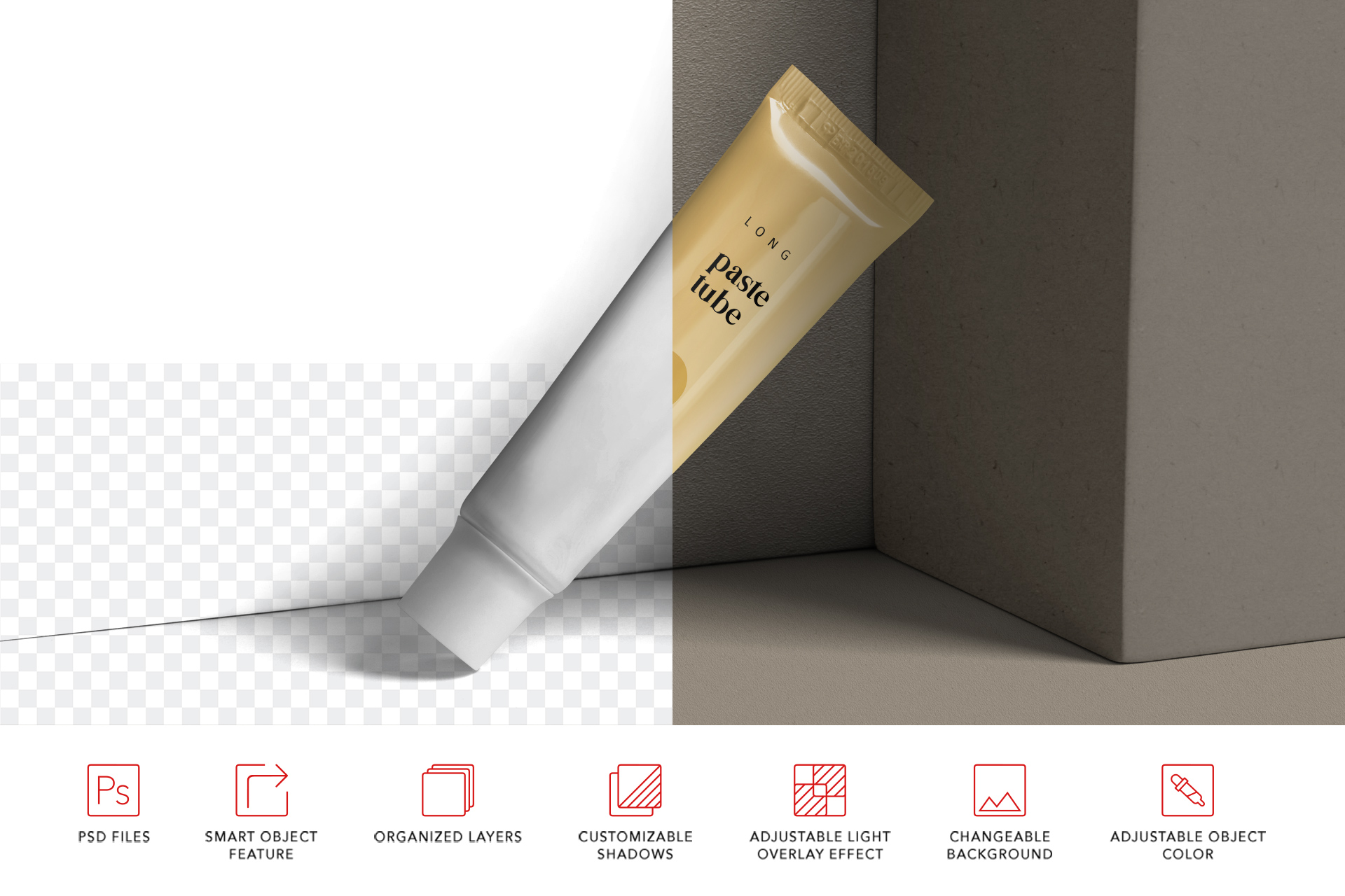 tube packaging mockup