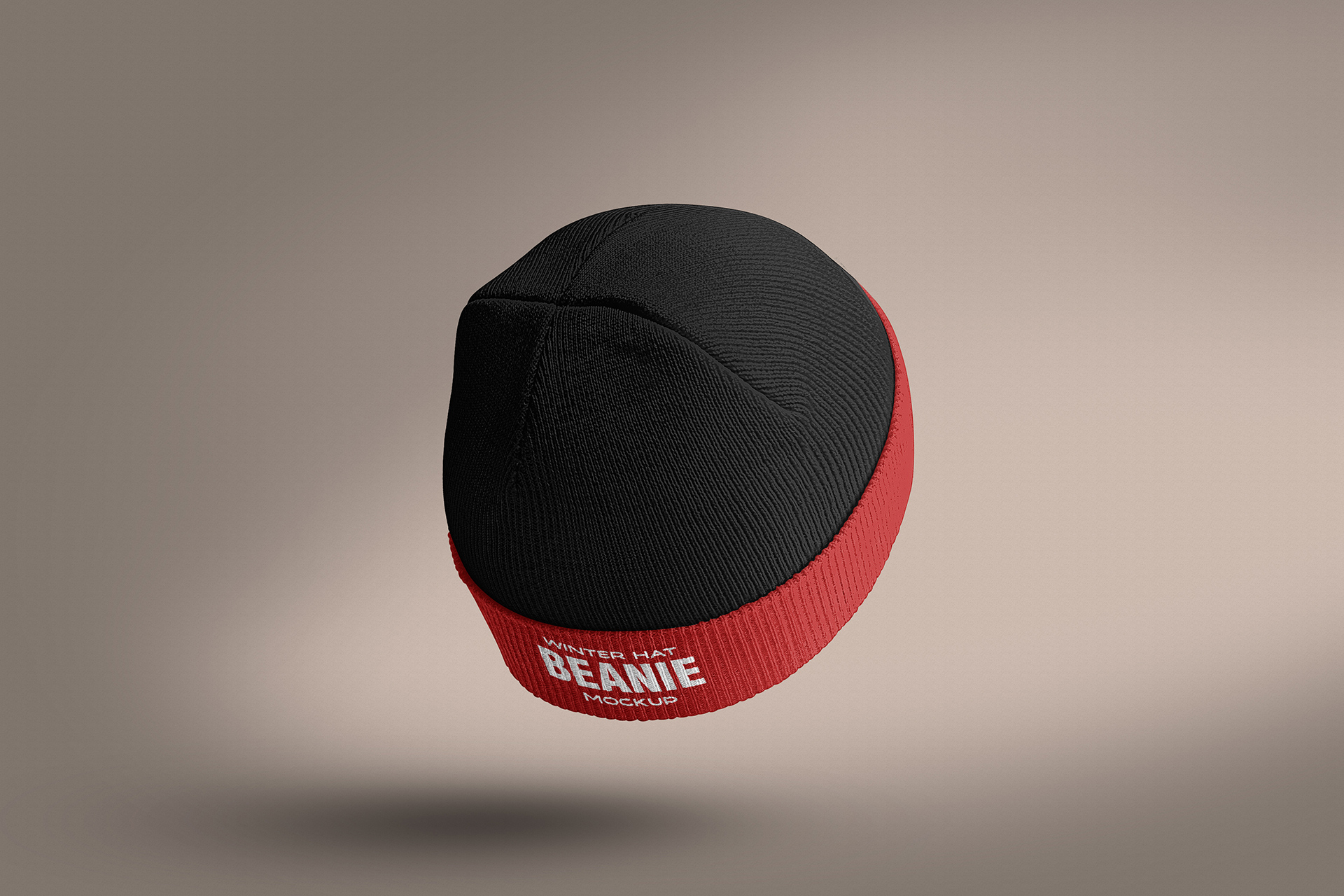 Back View Beanie Hat Mockup Display