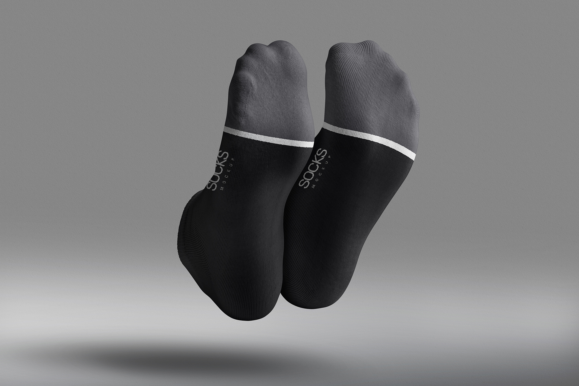 Pair of Low Cut Socks Mockup Display