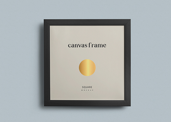 Square Canvas Frame Mockup Front View