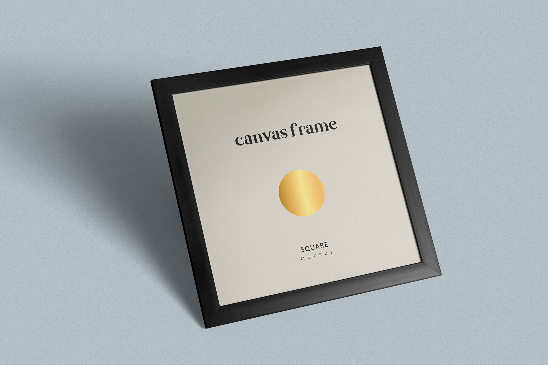 Tilted Square Canvas Frame Mockup