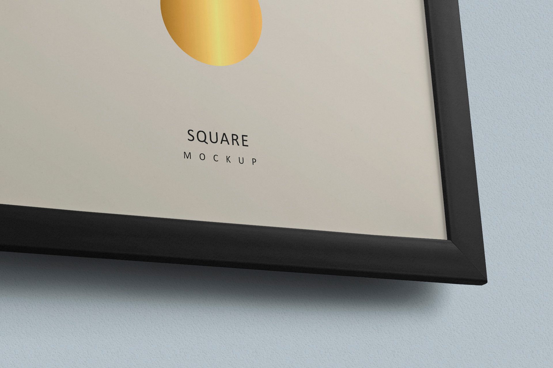 Wall-Mounted Canvas Frame Mockup Side View