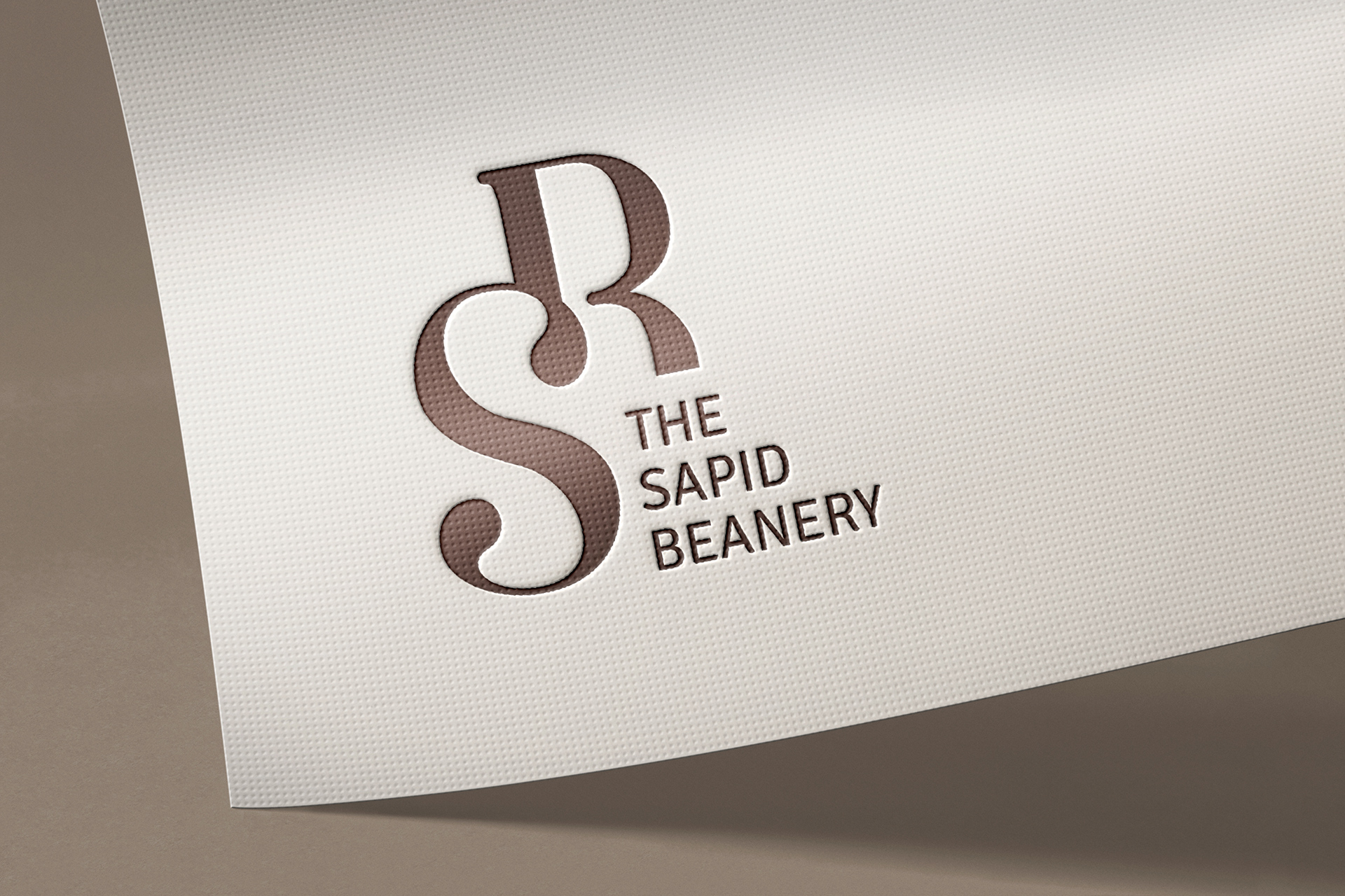 Embossed Logo Mockup on Textured Paper