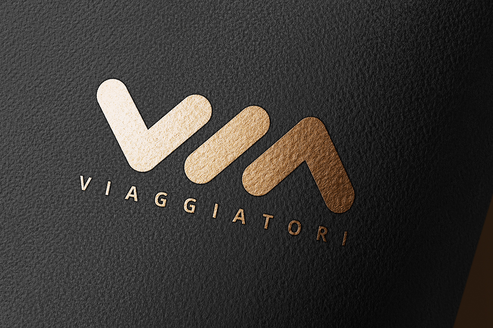 Gold Foil Logo Mockup on Dark Textured Paper