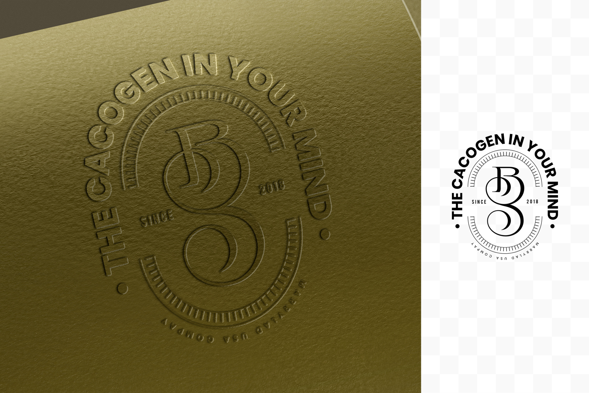 debossed logo mockup