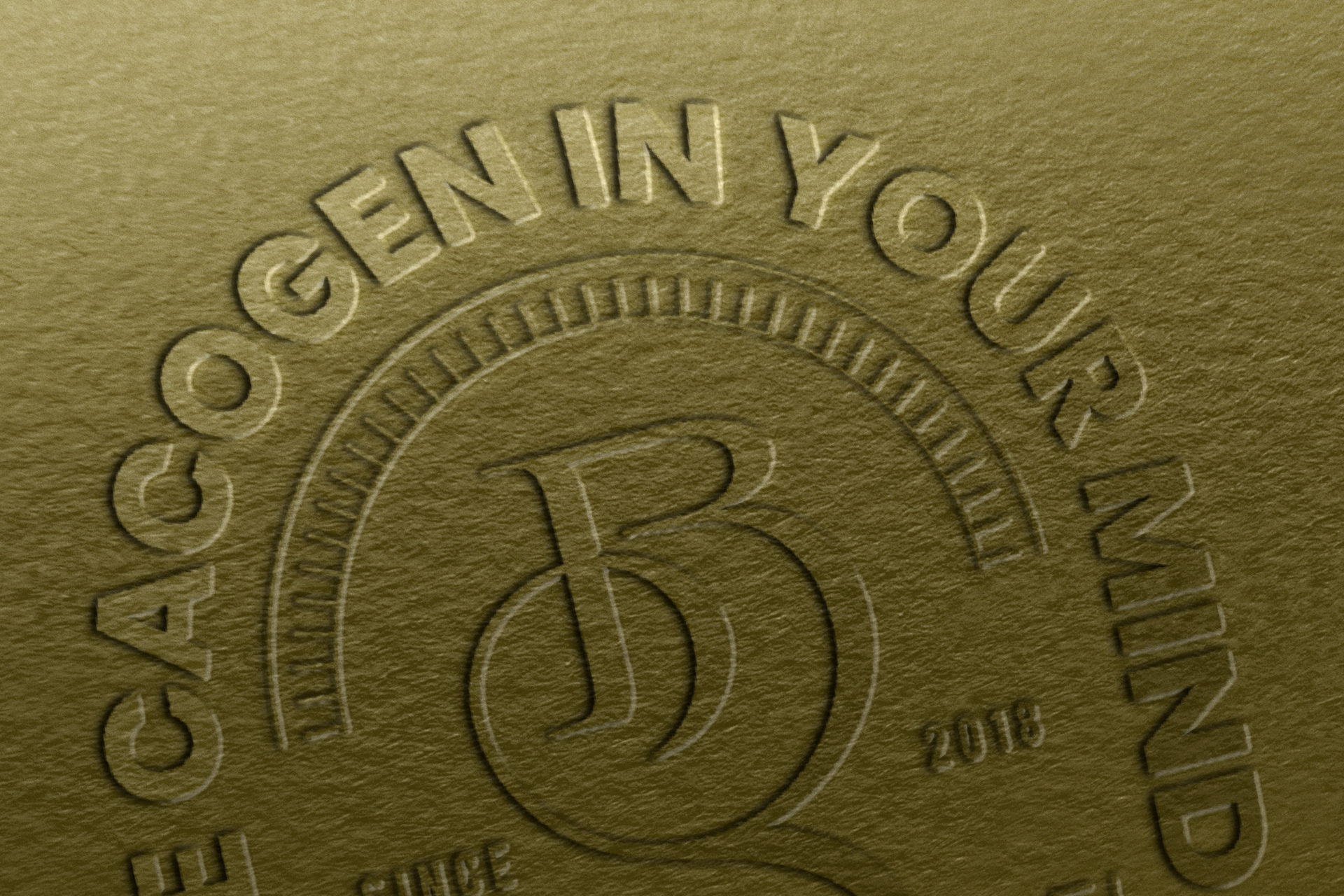 debossed logo mockup