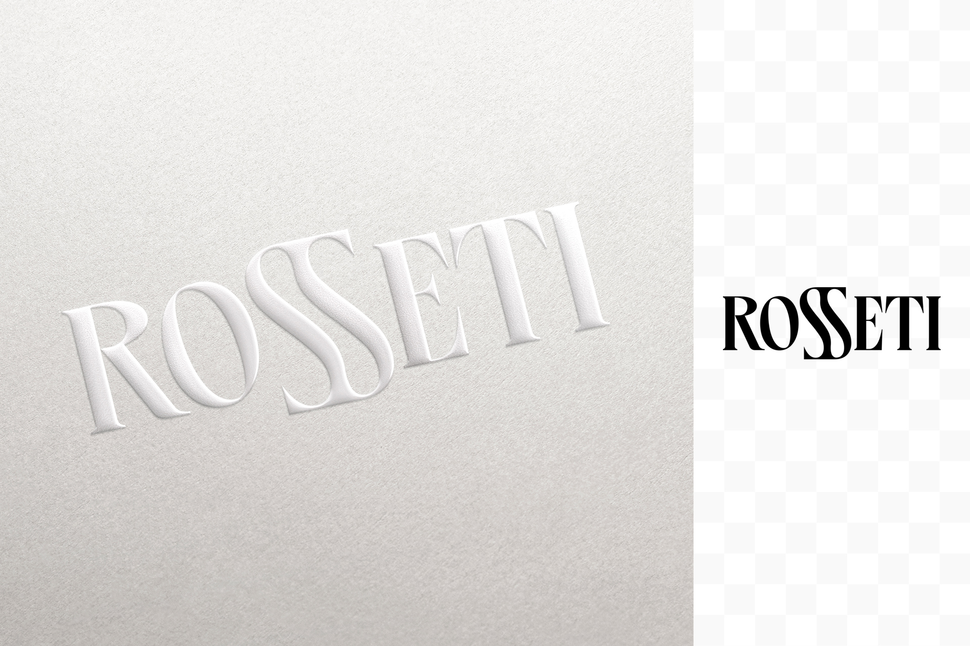 embossed branding psd
