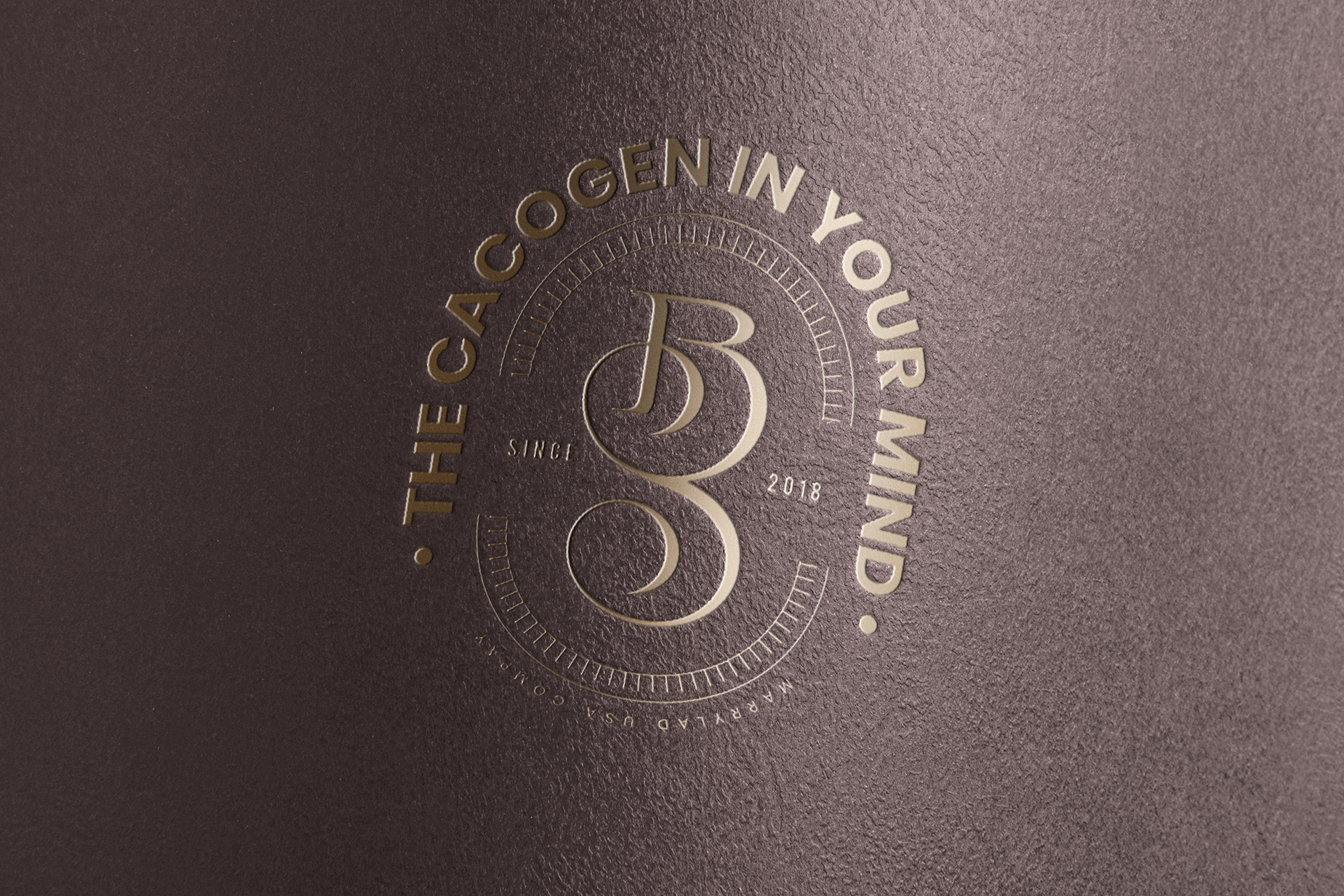 Gold Foil Logo Mockup on Dark Textured Paper