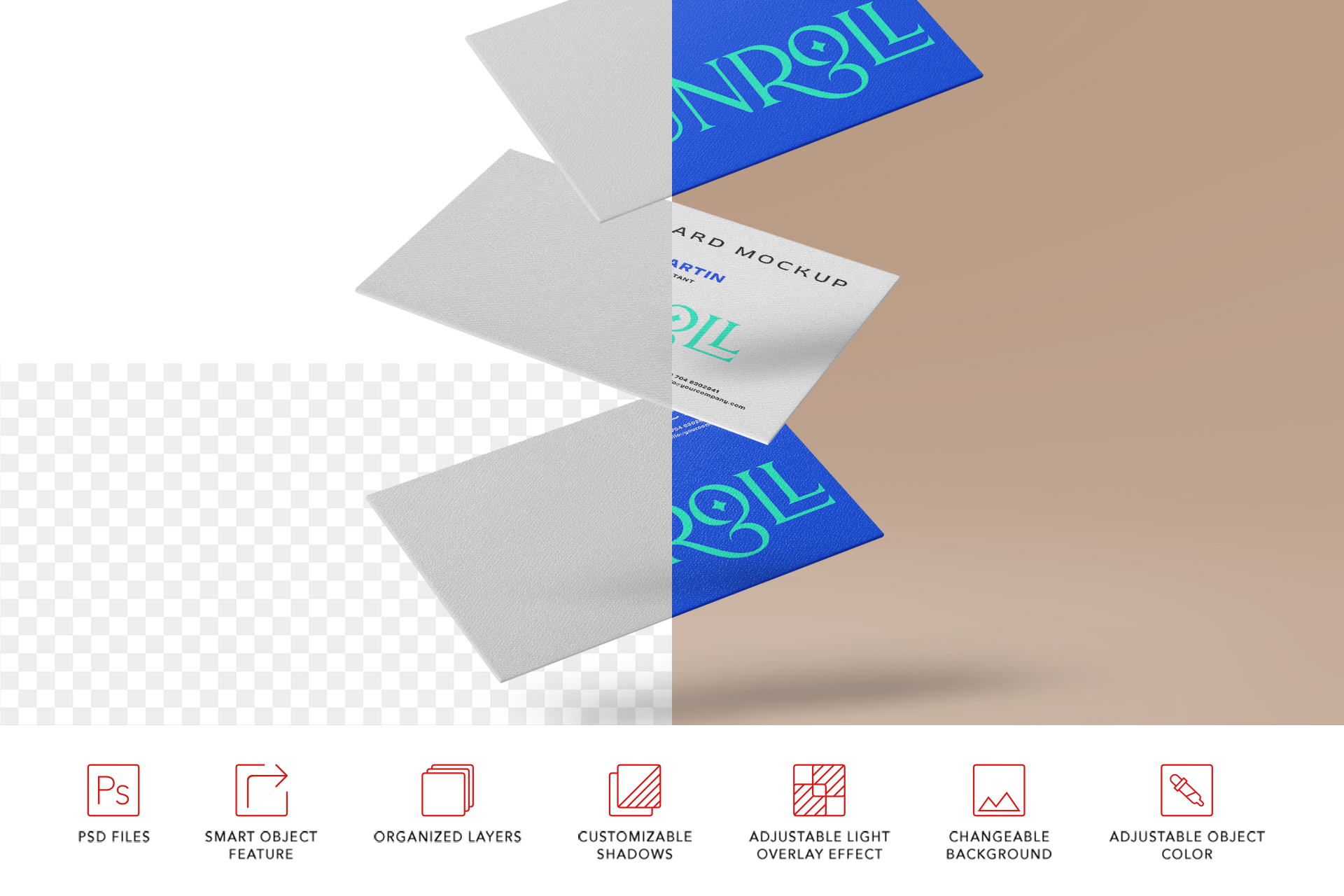 3.5x2 inch card mockup