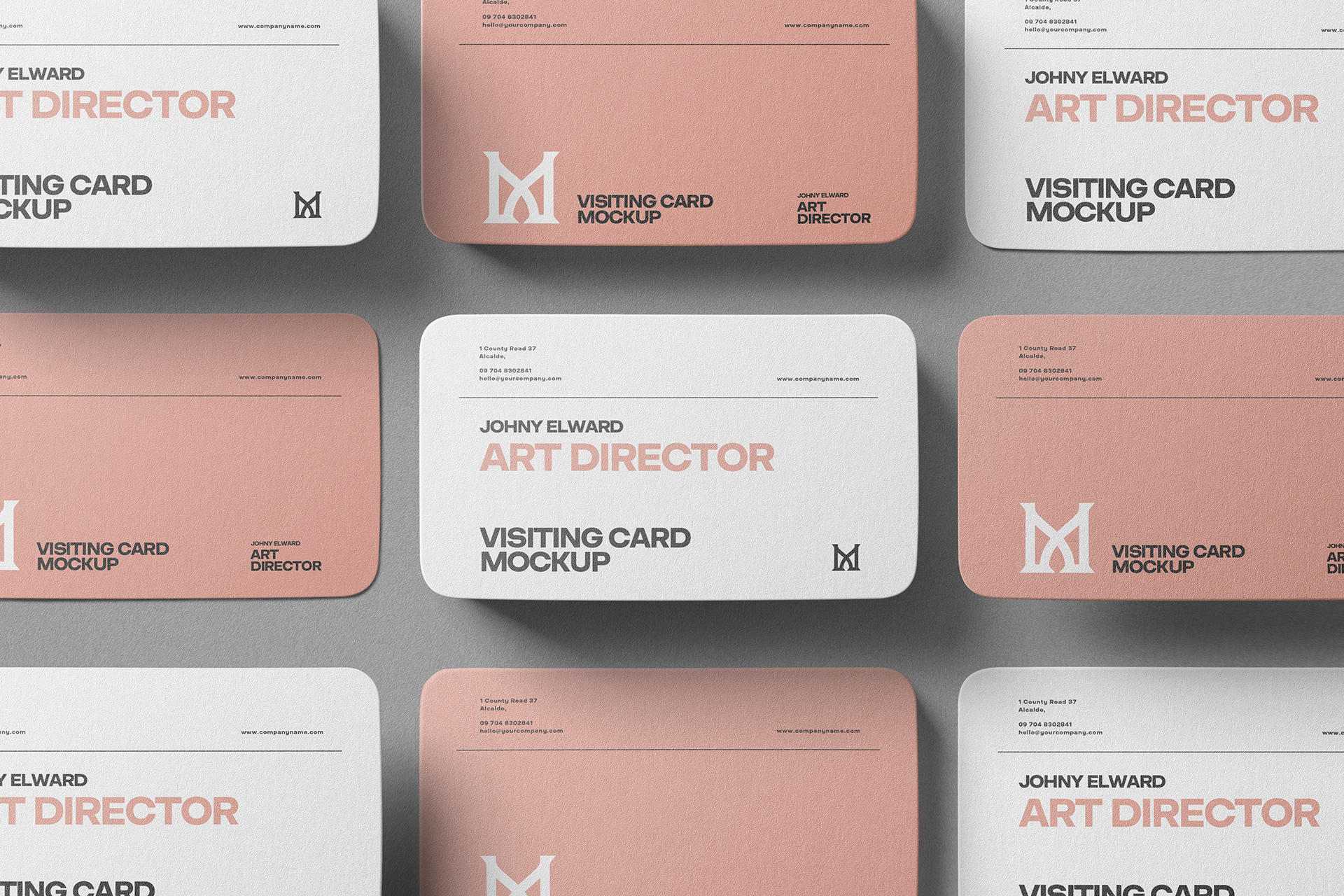 Minimalist Visiting Card Mockup PSD Template