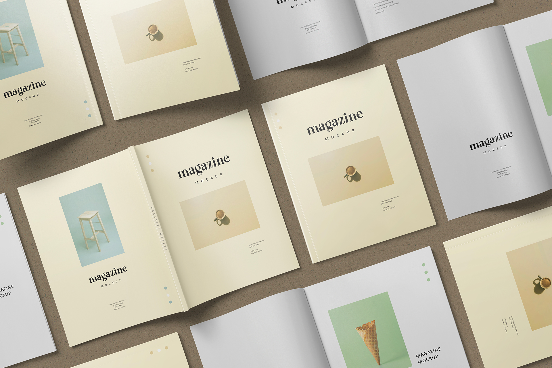 Minimal A4 Magazine Mockup PSD Template