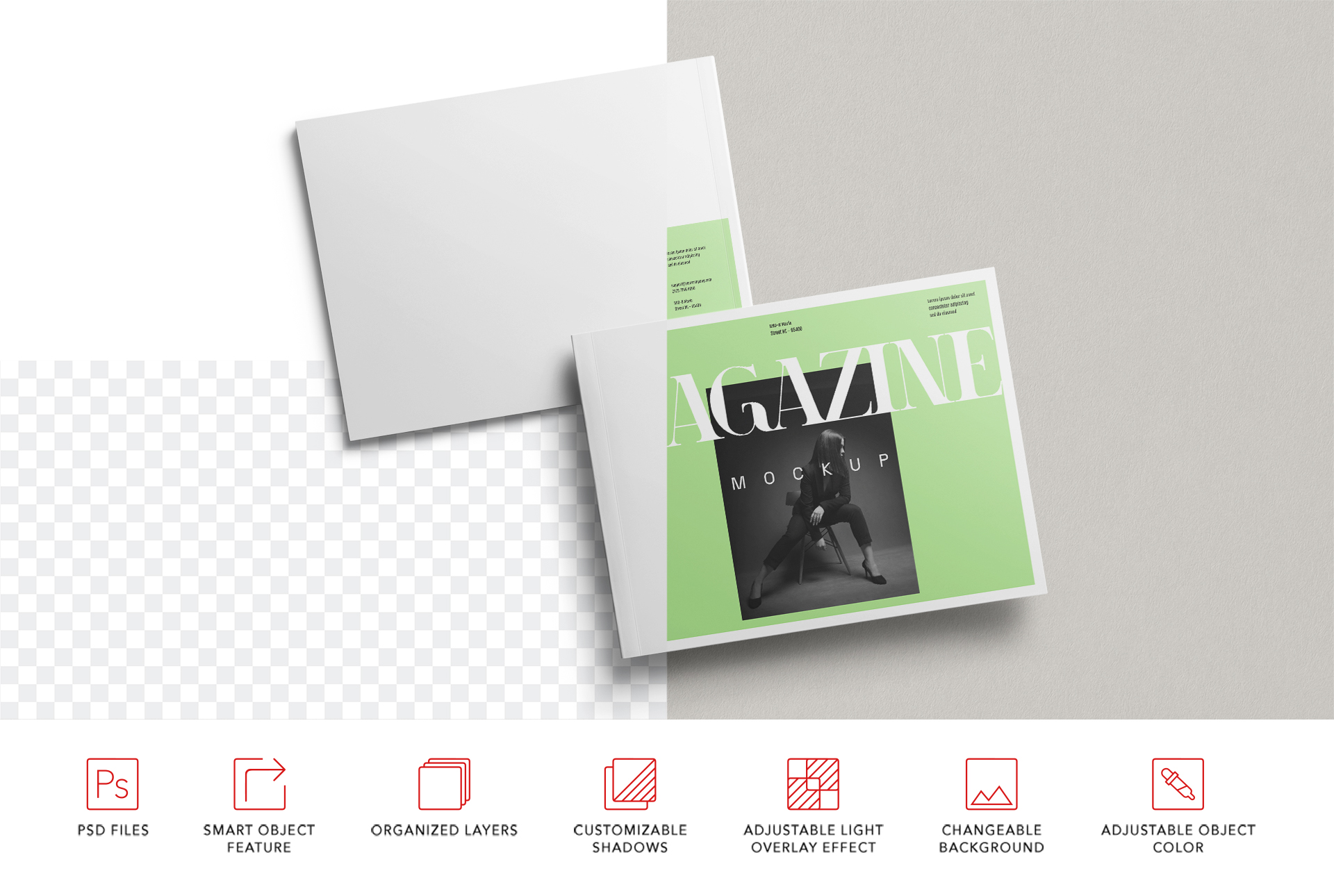 A4 landscape mockup
