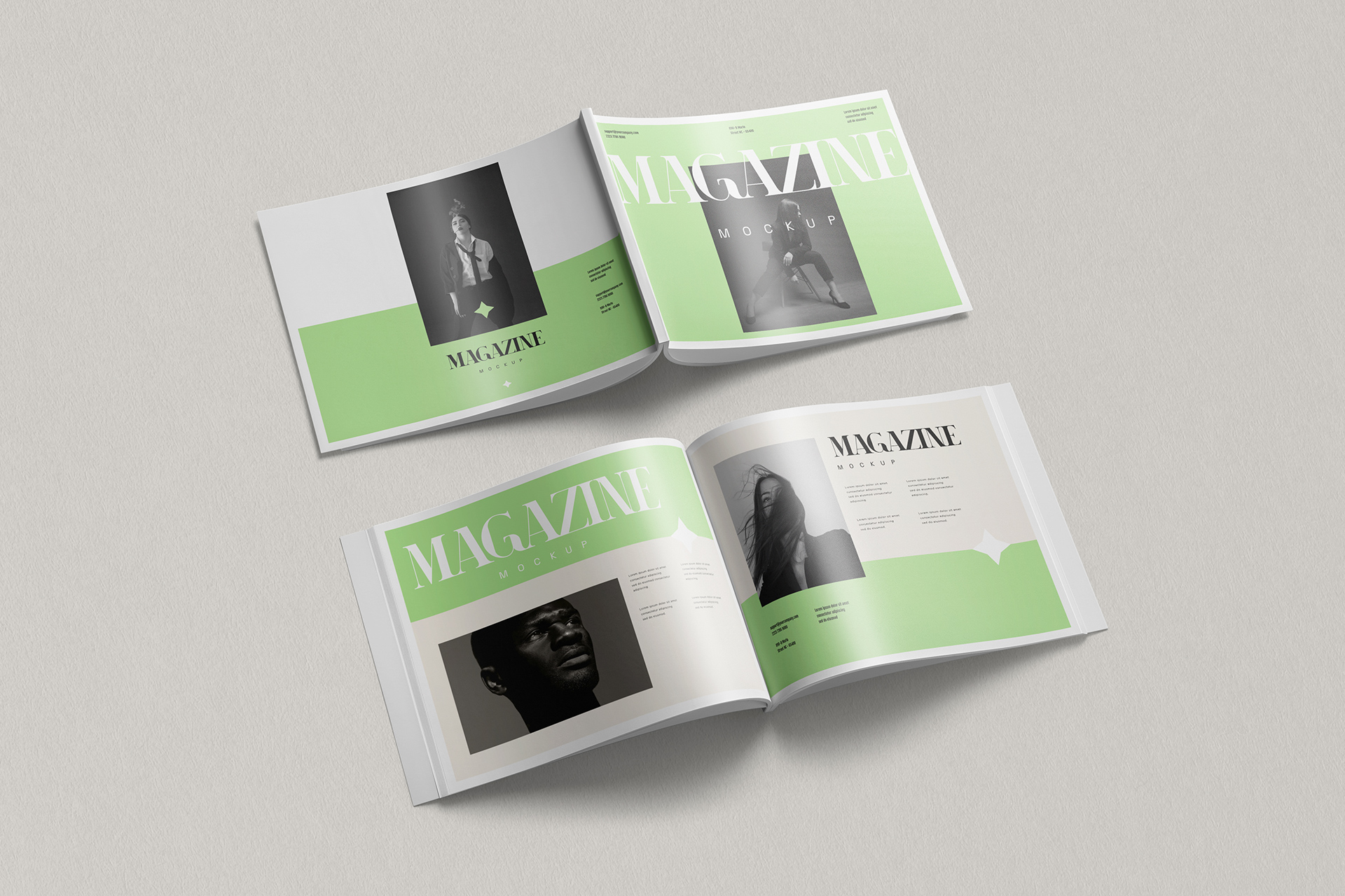 Open Landscape Magazine Mockup PSD