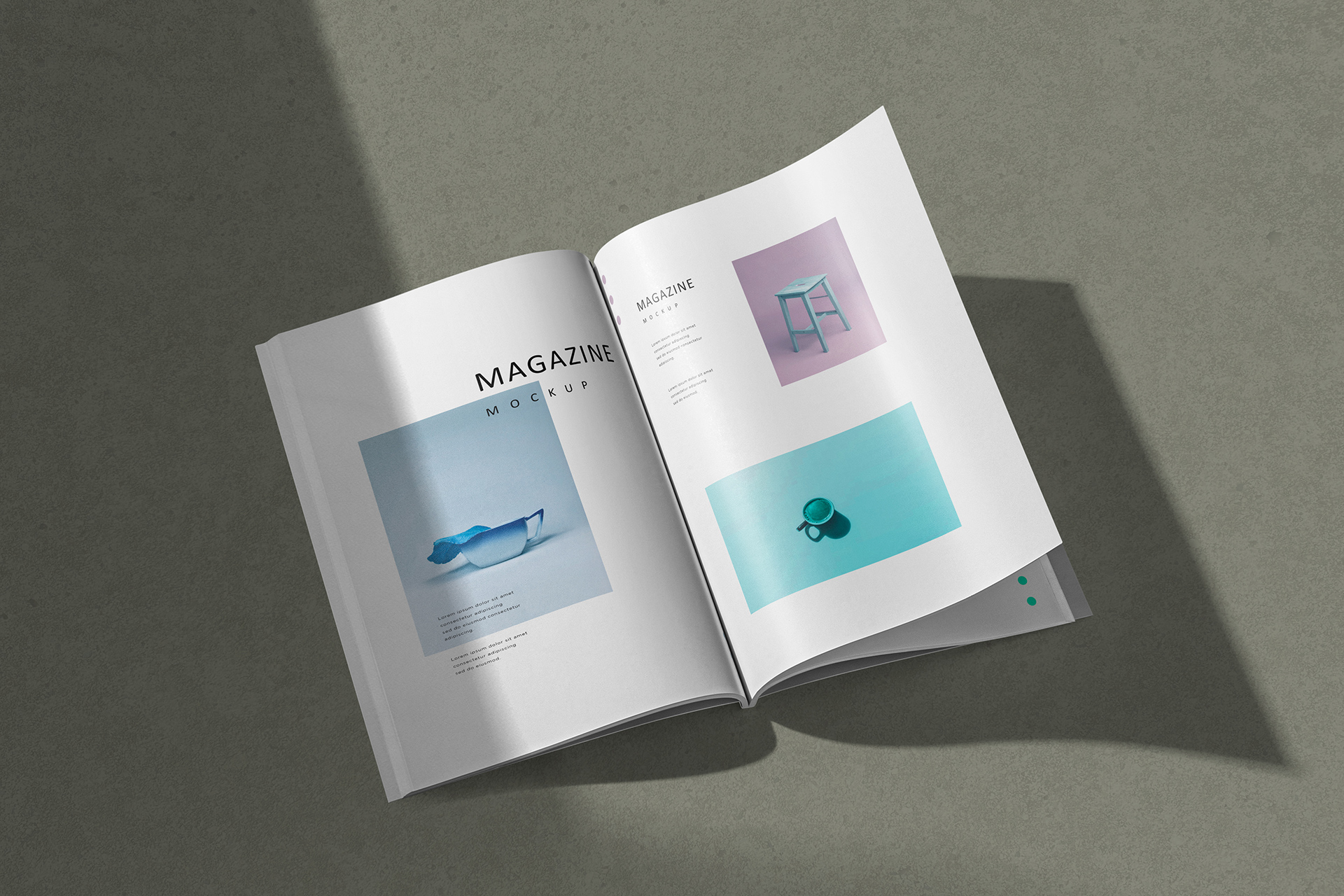 Open Editorial Magazine Spread Mockup