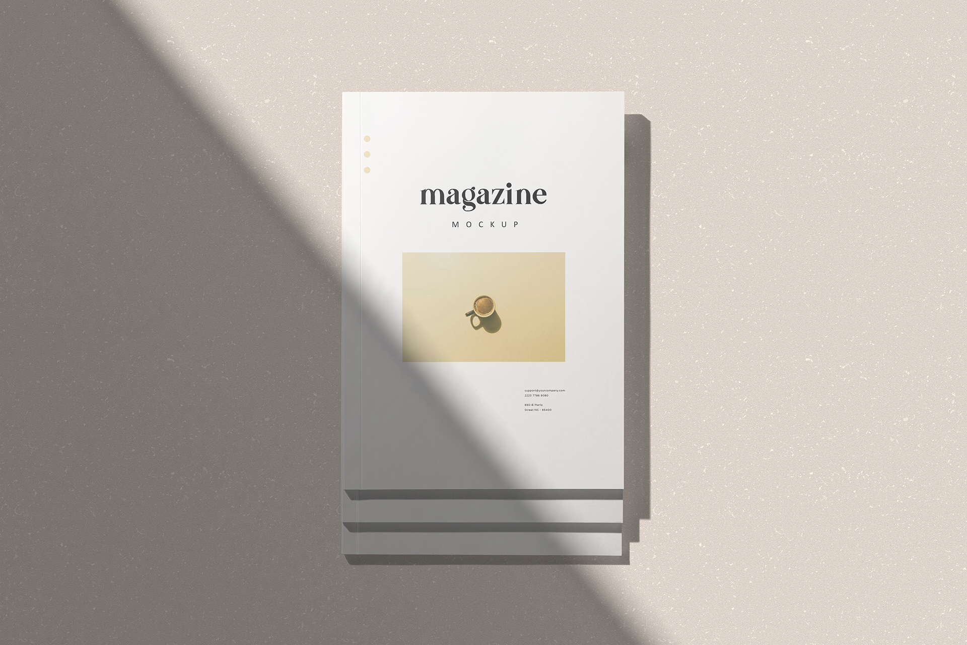 Elegant Stacked Magazine Mockup PSD