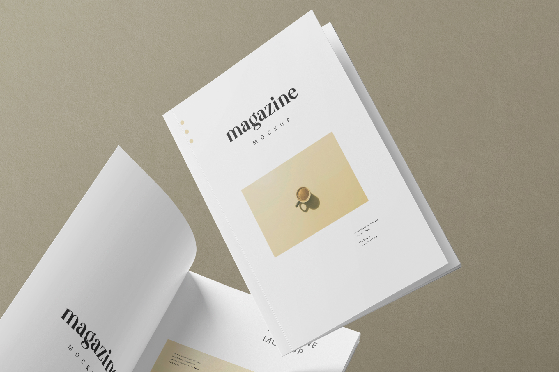 clean magazine mockup
