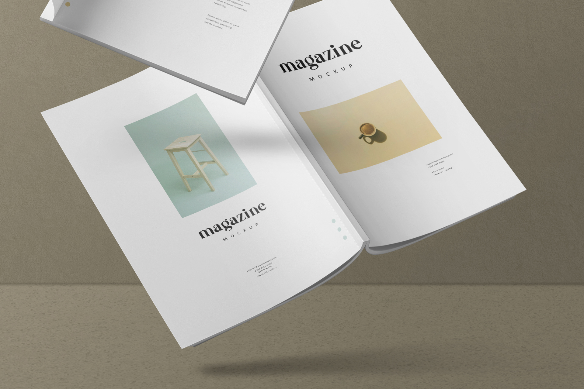 clean magazine mockup