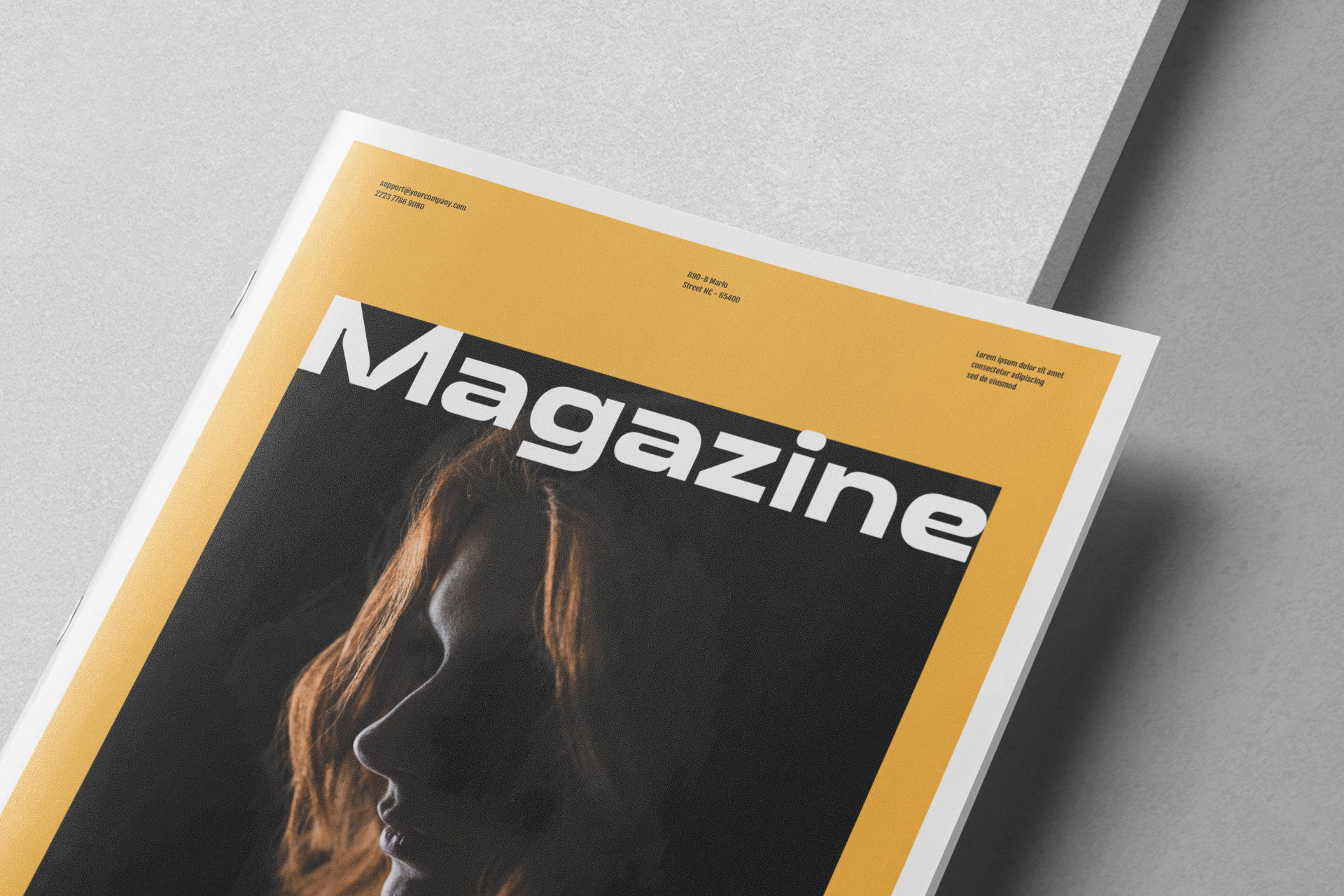 a4 magazine cover Mockup