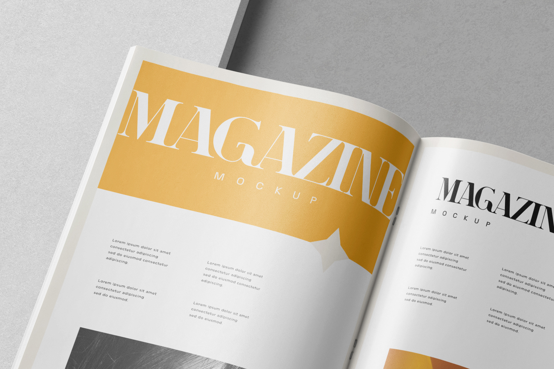 a4 magazine spread Mockup
